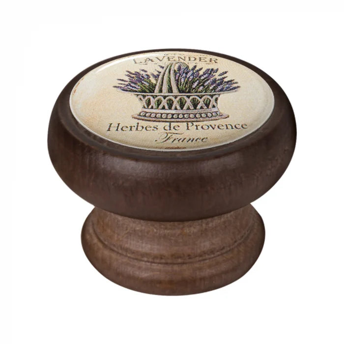 Buton pentru mobila, Lavender1 450NG46, finisaj nuc, D:40 mm